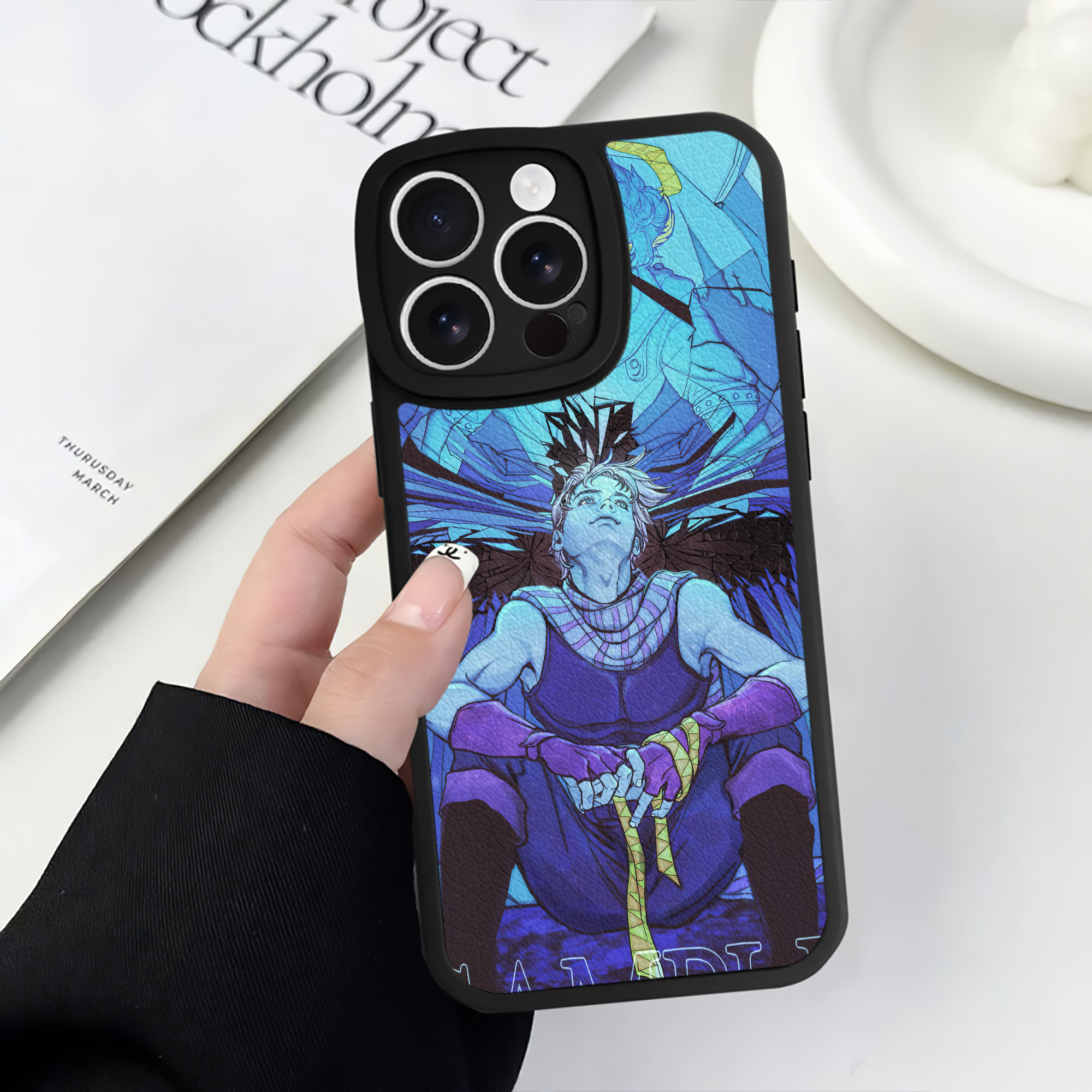 （画像用） ジョジョの奇妙な冒険 JoJo's Bizarre Adventure 【iPhone 16シリーズ対応】シリコンスマホケース（レザー調） 材質：シリコン
